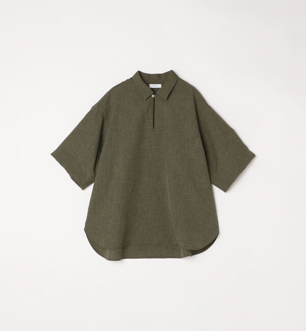 SHIPS any「SHIPS any:〈洗濯機可能〉リネンライク スキッパー プルオーバーシャツ(セットアップ対応)◇」|シャツ・ブラウス|