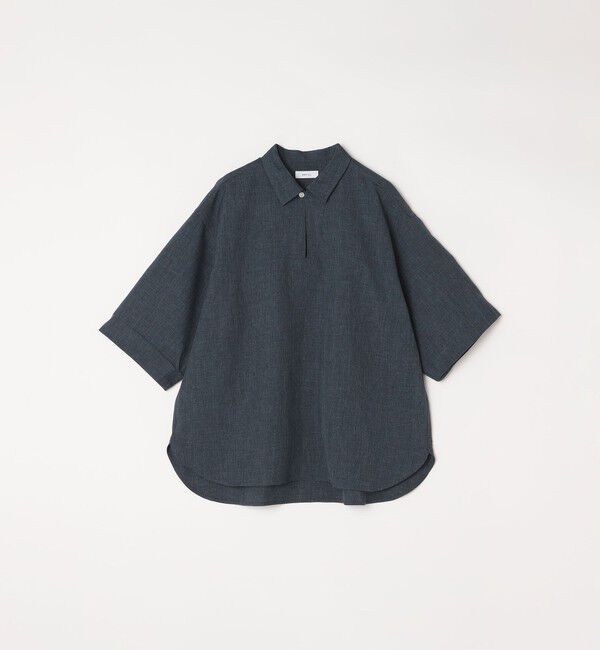 SHIPS any「SHIPS any:〈洗濯機可能〉リネンライク スキッパー プルオーバーシャツ(セットアップ対応)◇」|シャツ・ブラウス|