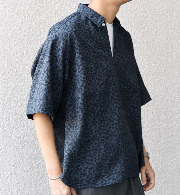 SHIPS any「SHIPS any:〈洗濯機可能〉リネンライク スキッパー プルオーバーシャツ(セットアップ対応)◇」|シャツ・ブラウス|