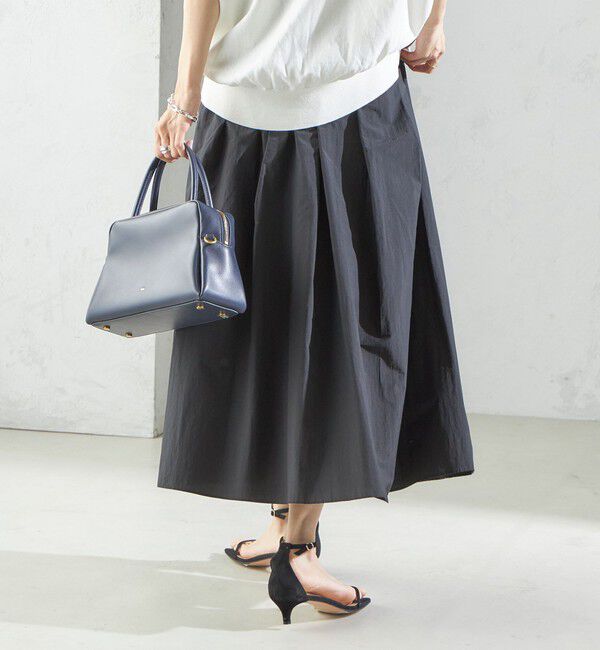 SHIPS for women「〈手洗い可能〉ライト タフタ タック フレア スカート」|スカート|