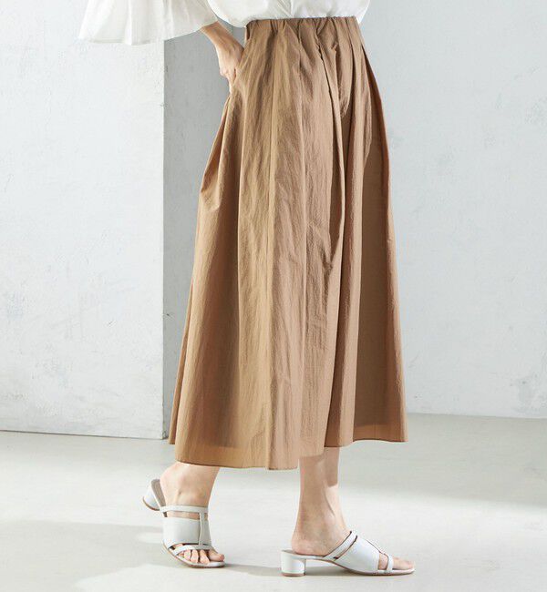 SHIPS for women「〈手洗い可能〉ライト タフタ タック フレア スカート」|スカート|