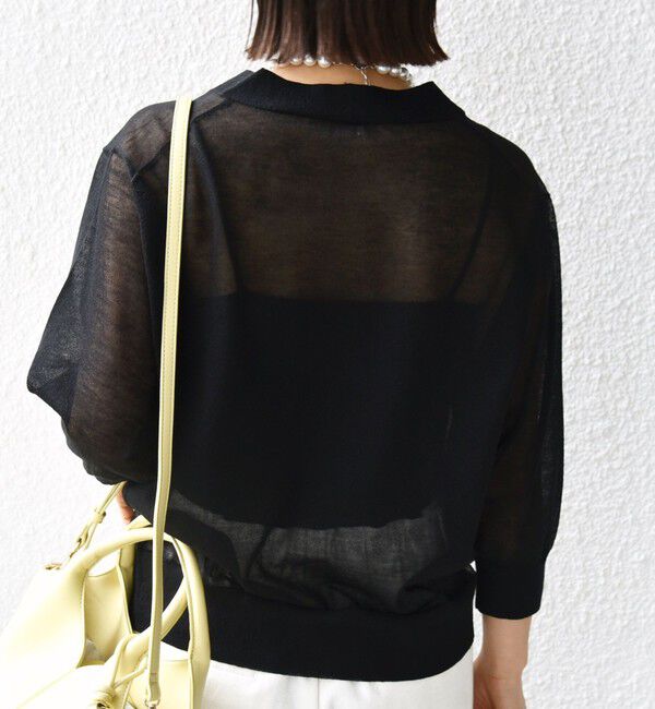 SHIPS for women「〈手洗い可能〉ラミー混 シアー カーディガン」|カーディガン|