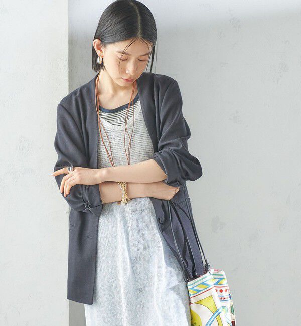 SHIPS for women「〈手洗い可能〉前後 2WAY イタリアン シアー リネン ワンピース」|ワンピース|