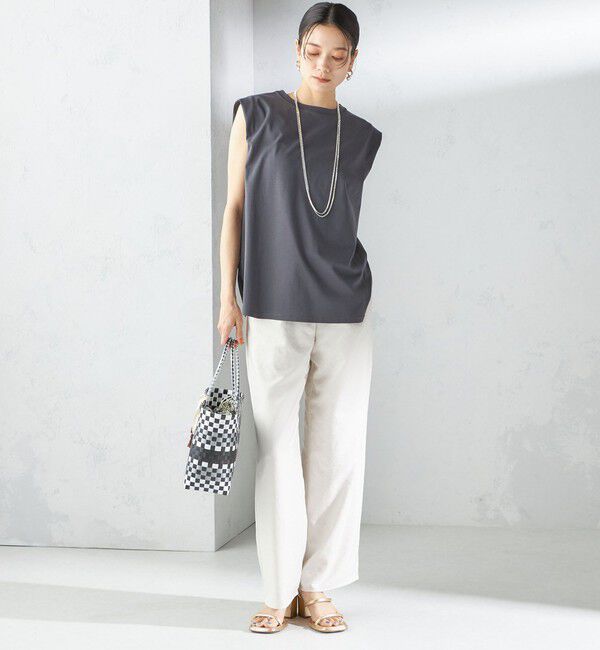 SHIPS for women「〈接触冷感〉ポンチ ノースリーブ プルオーバー」|Tシャツ・カットソー|