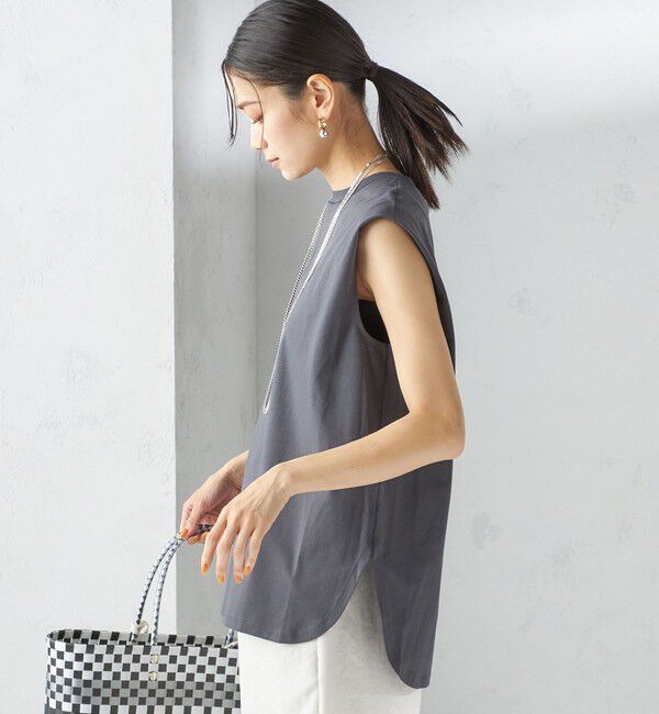 SHIPS for women「〈接触冷感〉ポンチ ノースリーブ プルオーバー」|Tシャツ・カットソー|