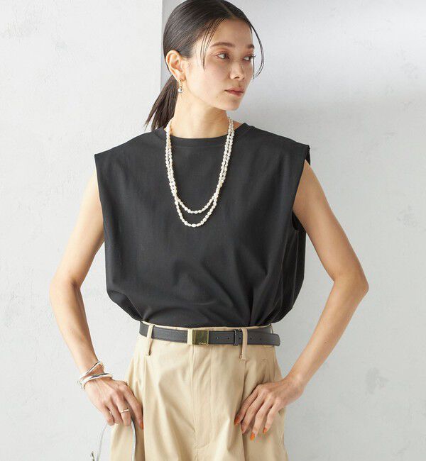 SHIPS for women「〈接触冷感〉ポンチ ノースリーブ プルオーバー」|Tシャツ・カットソー|