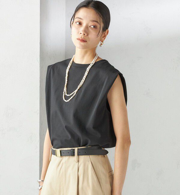 SHIPS for women「〈接触冷感〉ポンチ ノースリーブ プルオーバー」|Tシャツ・カットソー|