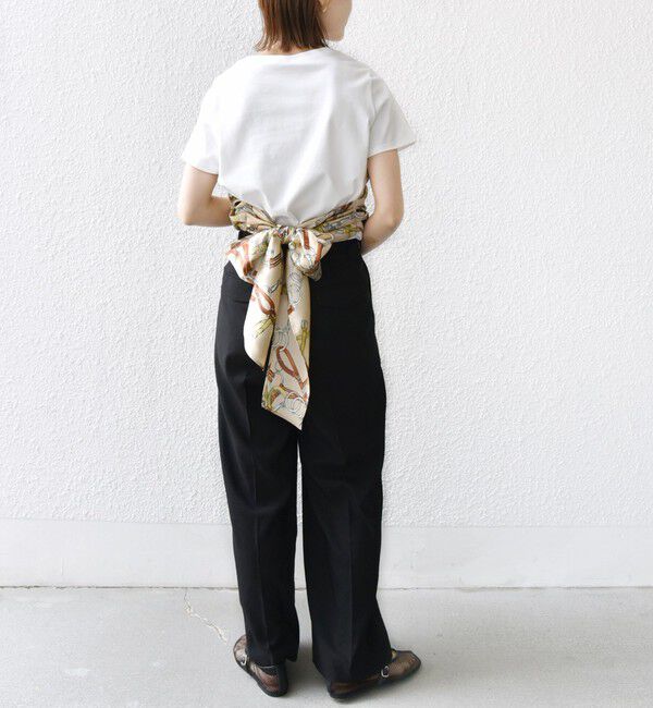 SHIPS for women「〈手洗い可能〉麻調 合繊 2タック ワイド パンツ 2」|その他|