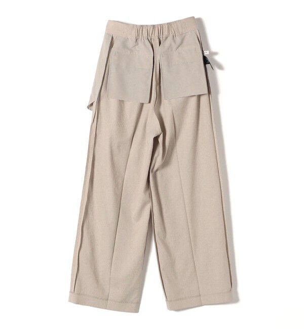 SHIPS for women「〈手洗い可能〉麻調 合繊 2タック ワイド パンツ 2」|その他|