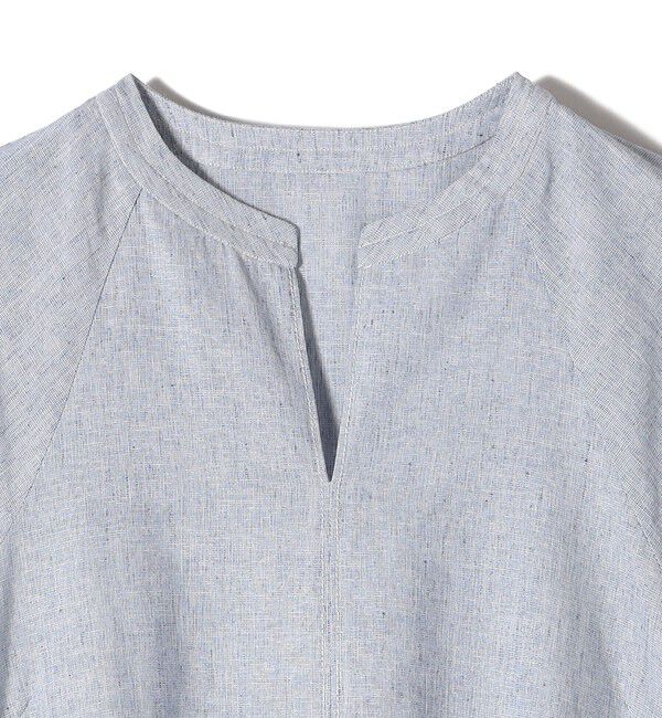 SHIPS for women「〈接触冷感・手洗い可能〉麻混 シャンブレー フレア ワンピース」|ワンピース|