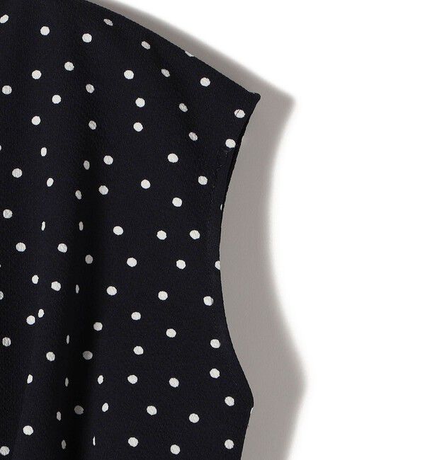 SHIPS for women「〈手洗い可能〉サッカー ストレッチ ドット 無地 フレンチ スリーブ ワンピース」|ワンピース|