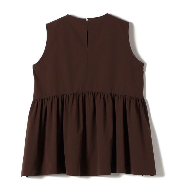 SHIPS for women「〈接触冷感 / 撥水加工〉TEX BRID(R)タフタ ギャザー ノースリーブ ブラウス」|シャツ・ブラウス|