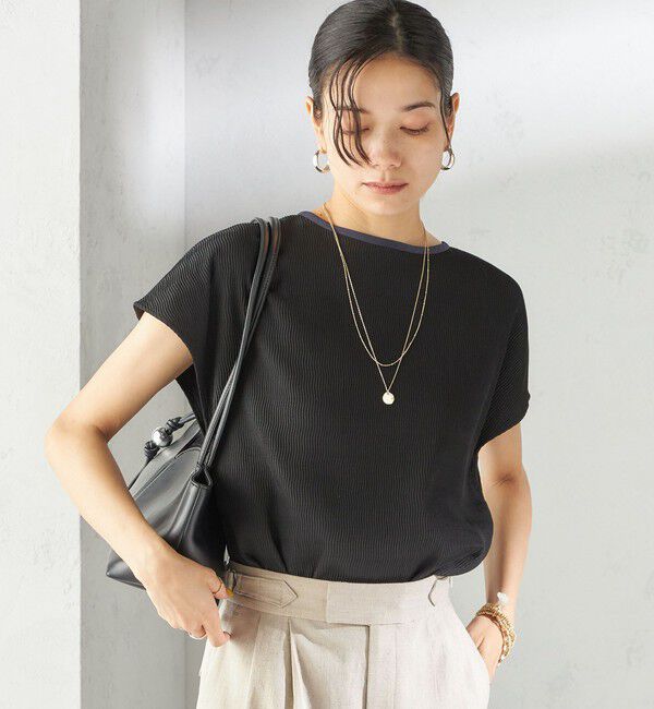 SHIPS for women「〈手洗い可能〉ウェーブ プリーツ 前後 2WAY ブラウス」|シャツ・ブラウス|