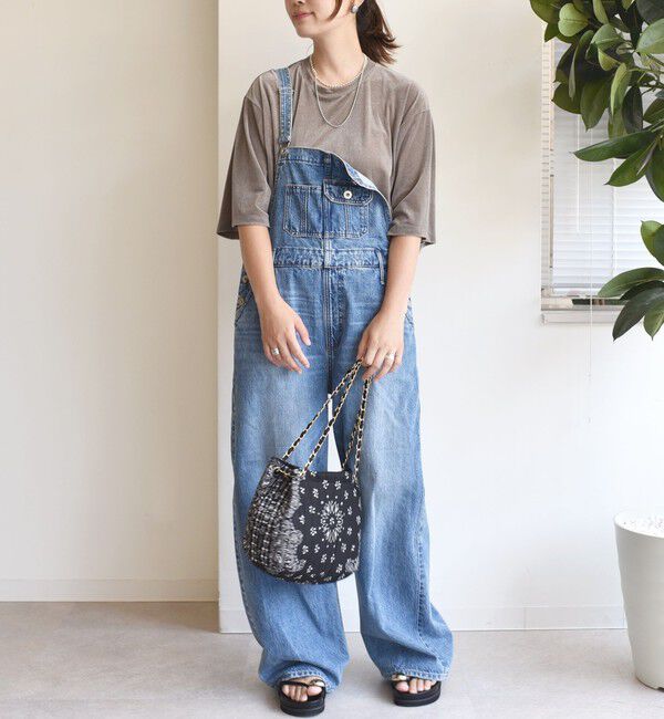 SHIPS for women「〈手洗い可能〉シアー トリコット ポリエステル ベロア 五分袖 ワイド TEE」|Tシャツ・カットソー|