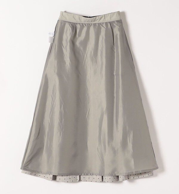 quaranciel「quaranciel:〈洗濯機可能〉フロッキー ドット ストライプ フレア スカート」|フレア|