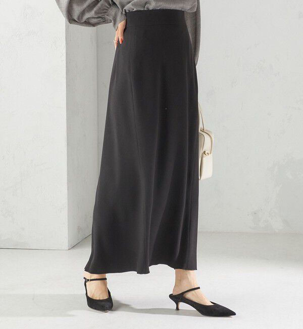 SHIPS for women「〈手洗い可能〉アセテート混 バックサテン マーメイド スカート」|スカート|