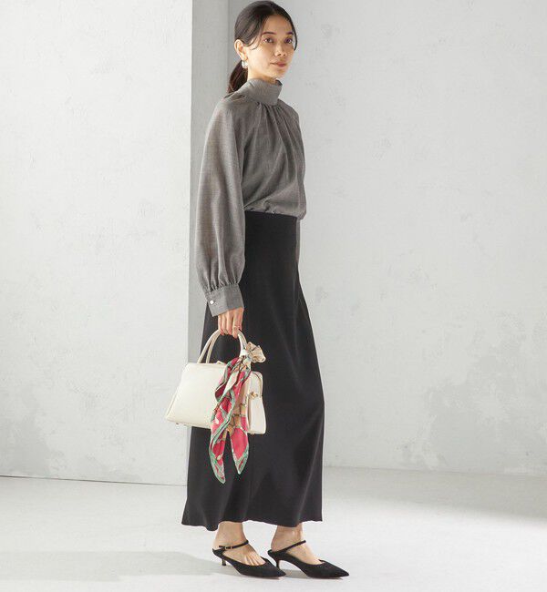 SHIPS for women「〈手洗い可能〉アセテート混 バックサテン マーメイド スカート」|スカート|