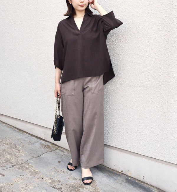 SHIPS Colors 「SHIPS Colors:〈手洗い可能〉パンチング スキッパー シャツ」|シャツ・ブラウス|