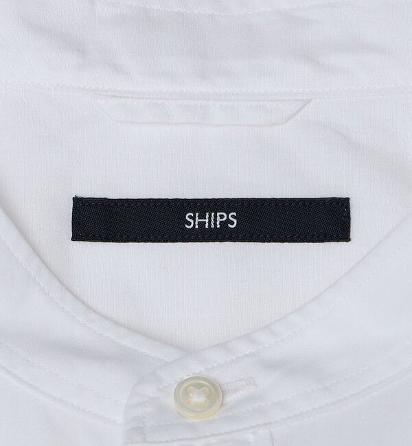 SHIPS「SHIPS: 140S ブロード バンドカラー シャツ」|シャツ・ブラウス|