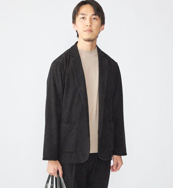 SHIPS「SHIPS:〈手洗い可能〉トリコット コーデュロイ セット アップ」|スーツ|ブラック