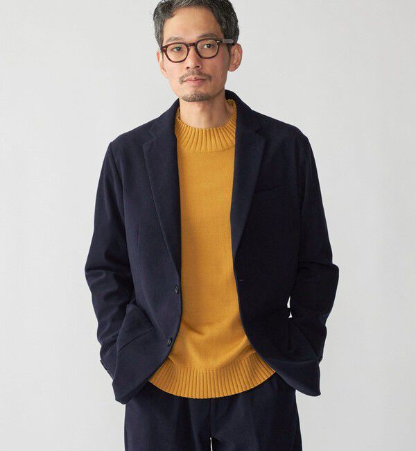 SHIPS「SHIPS:〈手洗い可能〉トリコット コーデュロイ ジャケット (セットアップ対応)」|テーラードジャケット|ネイビー