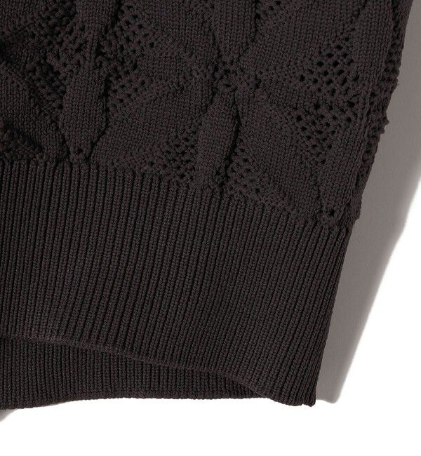 SHIPS for women「【WEB限定】〈手洗い可能〉フラワー ジャカード ジップ カーディガン」|カーディガン|