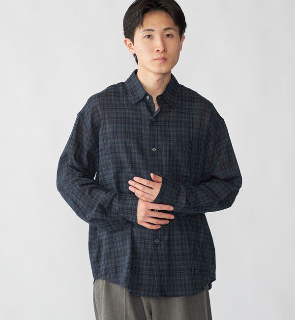SHIPS「City Ambient Products: レギュラー ボイル チェック ロング スリーブ シャツ」|シャツ・ブラウス|
