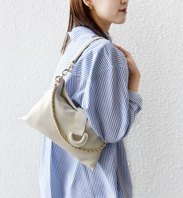 SHIPS for women「【WEB限定】フラップ デザイン バッグ」|ハンドバッグ|アイボリー