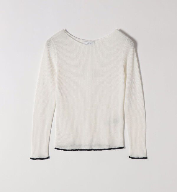 SHIPS any「SHIPS any:〈手洗い可能〉コットン ミックス 配色 リブ ニット プルオーバー」|ニット・セーター|