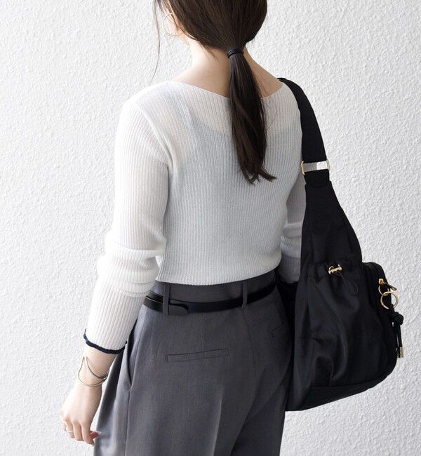 SHIPS any「SHIPS any:〈手洗い可能〉コットン ミックス 配色 リブ ニット プルオーバー」|ニット・セーター|