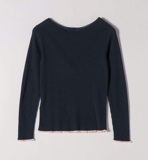 SHIPS any「SHIPS any:〈手洗い可能〉コットン ミックス 配色 リブ ニット プルオーバー」|ニット・セーター|