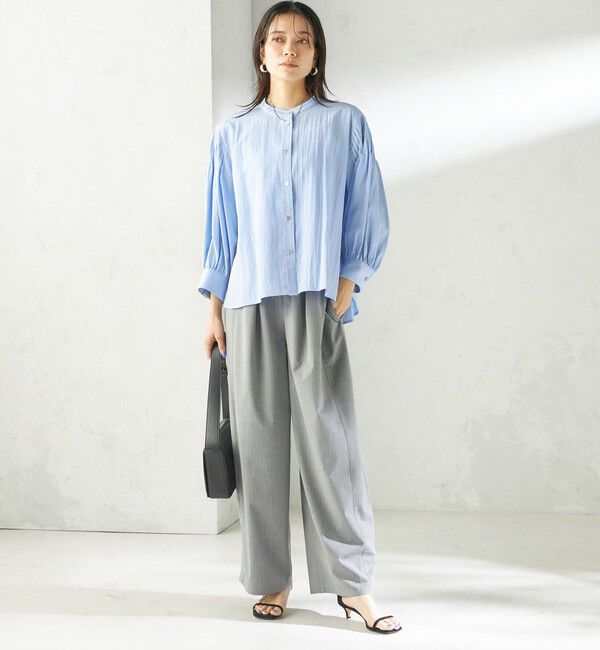 SHIPS for women「〈手洗い可能〉袖 ピンタック 羽織 ブラウス」|シャツ・ブラウス|