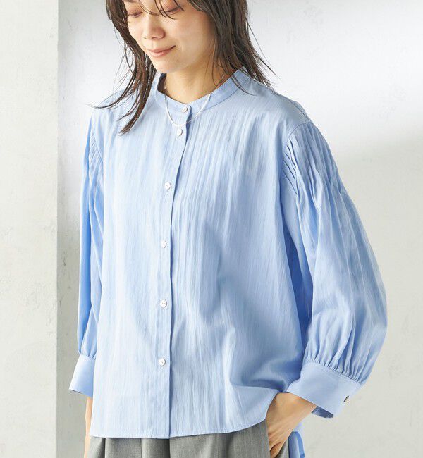 SHIPS for women「〈手洗い可能〉袖 ピンタック 羽織 ブラウス」|シャツ・ブラウス|