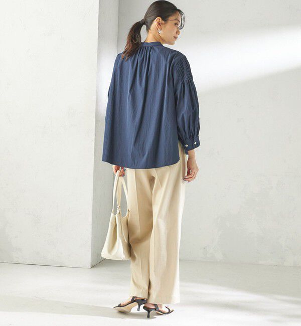 SHIPS for women「〈手洗い可能〉袖 ピンタック 羽織 ブラウス」|シャツ・ブラウス|