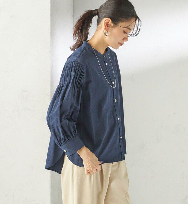 SHIPS for women「〈手洗い可能〉袖 ピンタック 羽織 ブラウス」|シャツ・ブラウス|