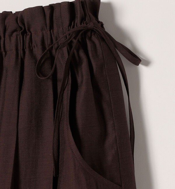 SHIPS any「SHIPS any:〈洗濯機可能〉リネン ミックス シアー ギャザー リボン スカート」|スカート|