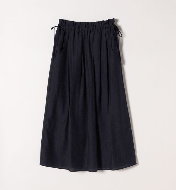 SHIPS any「SHIPS any:〈洗濯機可能〉リネン ミックス シアー ギャザー リボン スカート」|スカート|