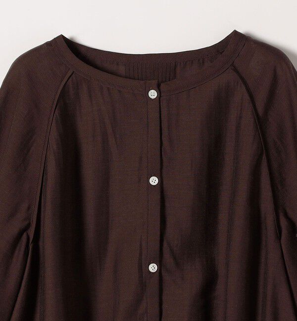 SHIPS any「《一部追加予約》SHIPS any:〈洗濯機可能〉リネン ミックス シアー ボリューム スリーブ ブラウス」|シャツ・ブラウス|