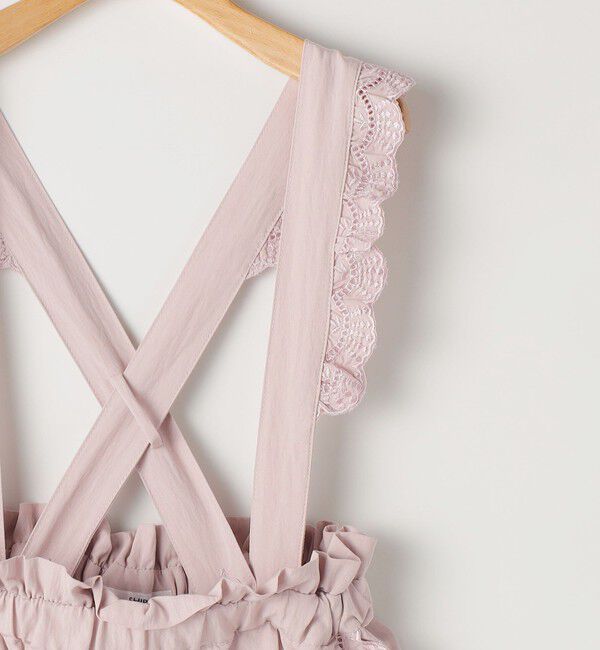 SHIPS KIDS「SHIPS KIDS:140～150cm / ショルダー レース ストラップ パンツ」|その他|