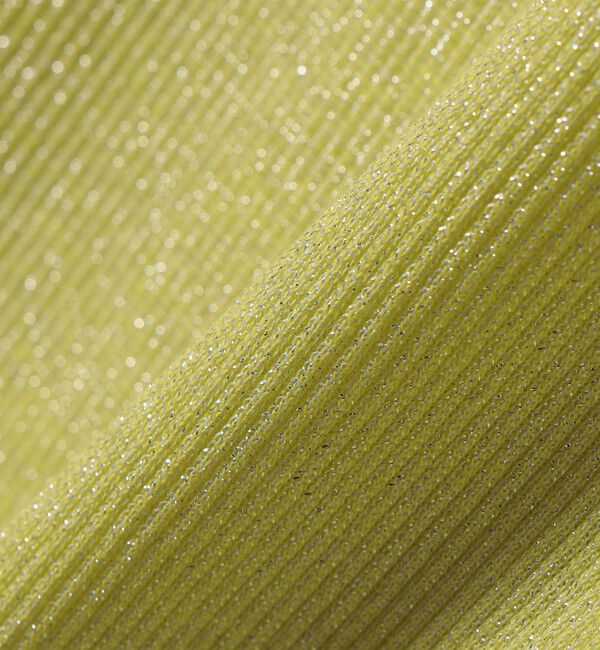 quaranciel「quaranciel:〈手洗い可能〉ラメ チュール リブ コンパクト TEE」|Tシャツ・カットソー|