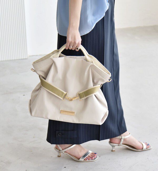 quaranciel「《予約》quaranciel: ラインベルト 2way ショルダー トート バッグ（A4対応）」|トートバッグ|