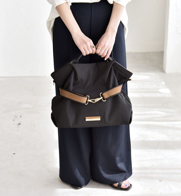 quaranciel「《予約》quaranciel: ラインベルト 2way ショルダー トート バッグ（A4対応）」|トートバッグ|