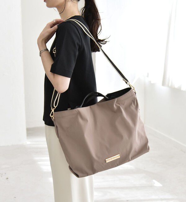 quaranciel「《予約》quaranciel: ラインベルト 2way ショルダー トート バッグ（A4対応）」|トートバッグ|