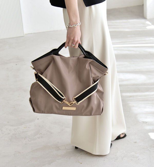 quaranciel「《予約》quaranciel: ラインベルト 2way ショルダー トート バッグ（A4対応）」|トートバッグ|