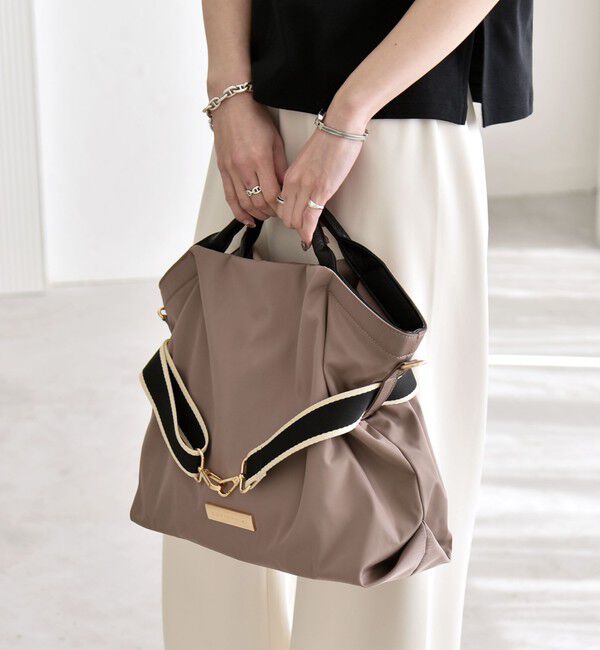 quaranciel「《予約》quaranciel: ラインベルト 2way ショルダー トート バッグ（A4対応）」|トートバッグ|