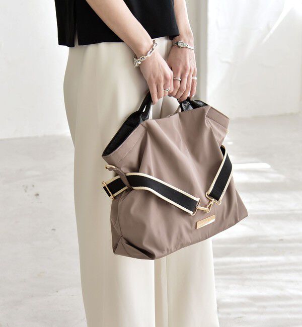 quaranciel「《予約》quaranciel: ラインベルト 2way ショルダー トート バッグ（A4対応）」|トートバッグ|