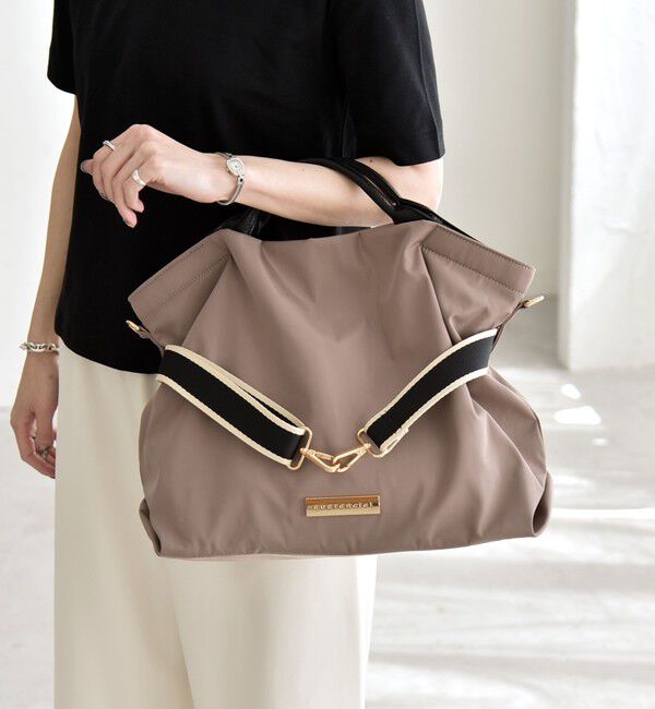 quaranciel「《予約》quaranciel: ラインベルト 2way ショルダー トート バッグ（A4対応）」|トートバッグ|