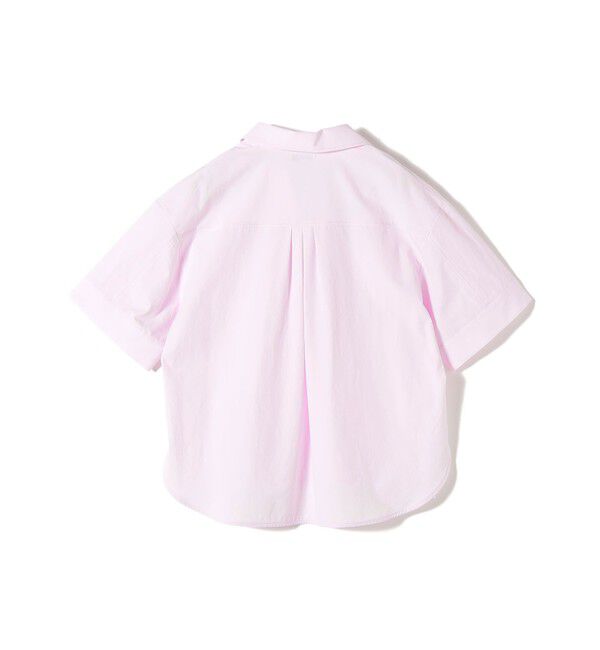 SHIPS for women「《予約》〈手洗い可能〉無地/ストライプ スキッパー サイド スリット 半袖 シャツ」|シャツ・ブラウス|