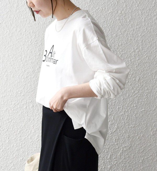 SHIPS any「《予約》【SHIPS any別注】monmimi:〈洗濯機可能〉ロゴ プリント ロンTEE 26SS」|Tシャツ・カットソー|