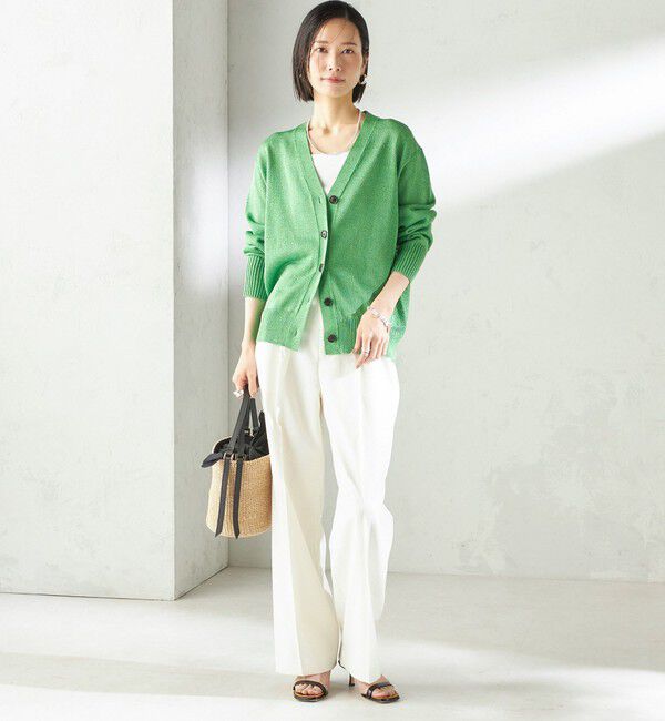 SHIPS for women「《予約》〈手洗い可能〉ドライ シャンタン フロント タック パンツ」|その他|